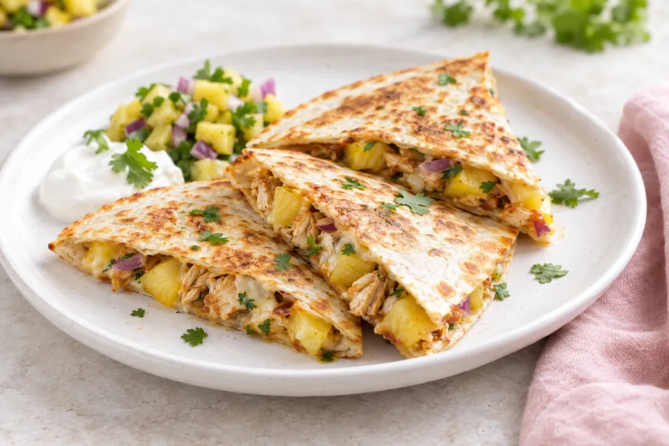 Chicken & Pineapple Quesadillas
