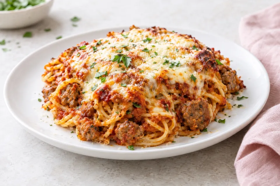 Baked Spaghetti with Sausage