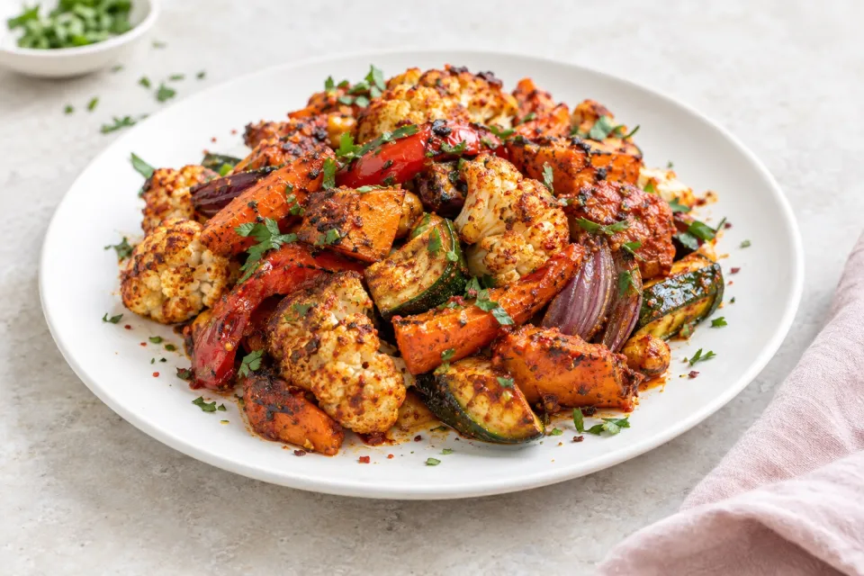 Harissa Roasted Vegetables
