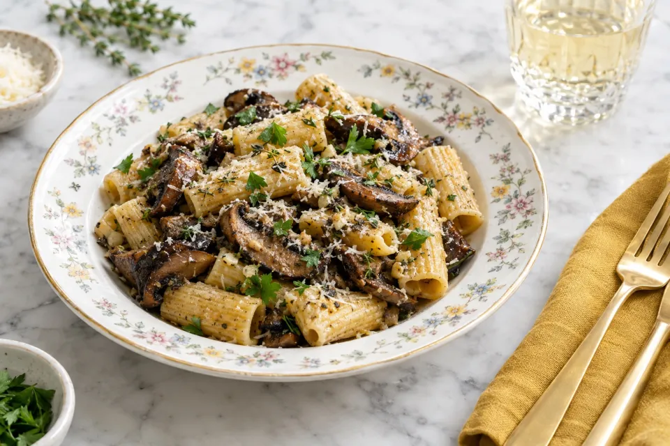 Simple Portobella Pasta