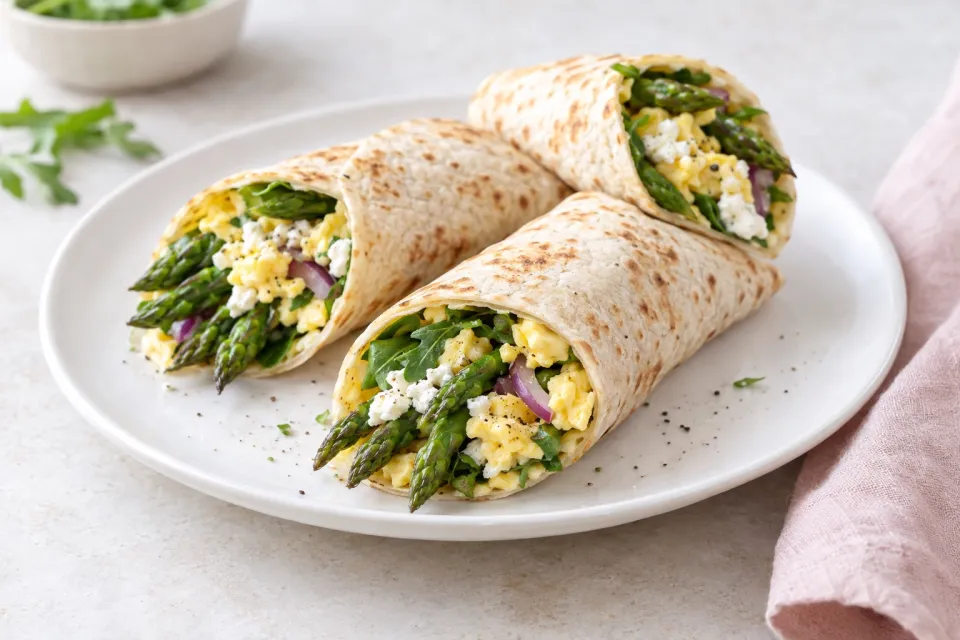 Asparagus Breakfast Wraps