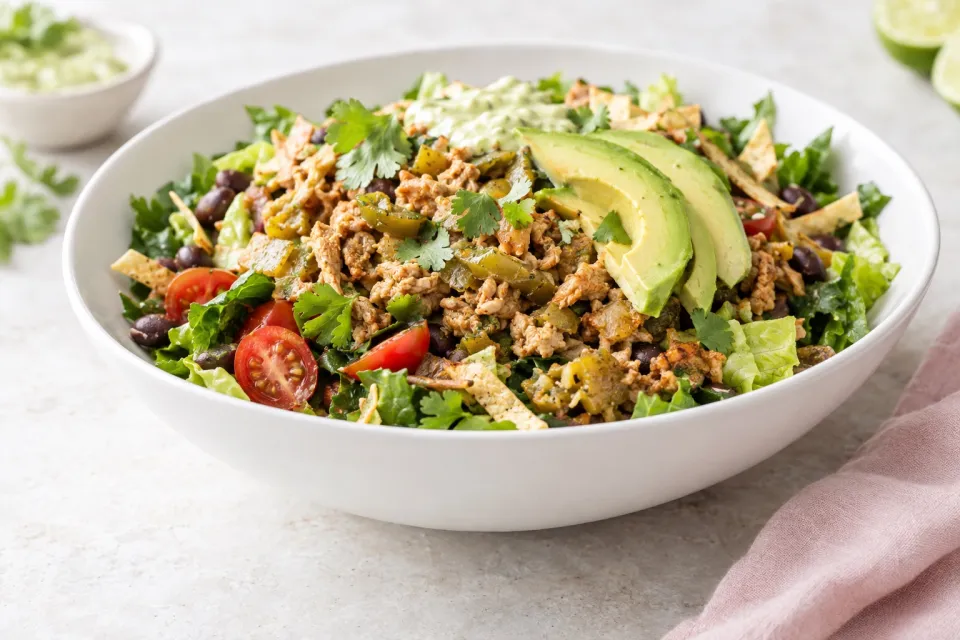 Green Chile Turkey Paleo Taco Salad