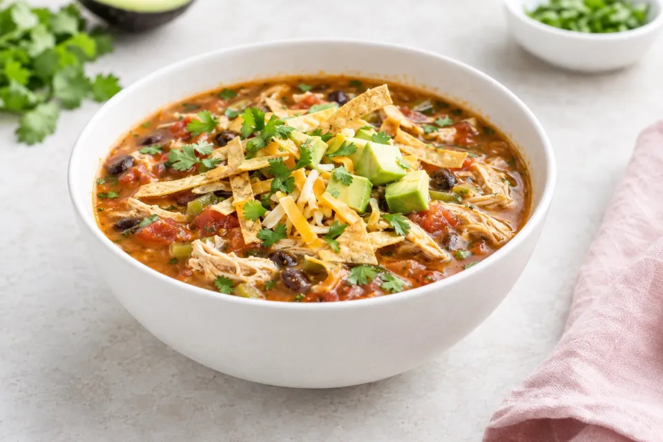 Instant Pot Low-Carb Chicken Tortilla Soup