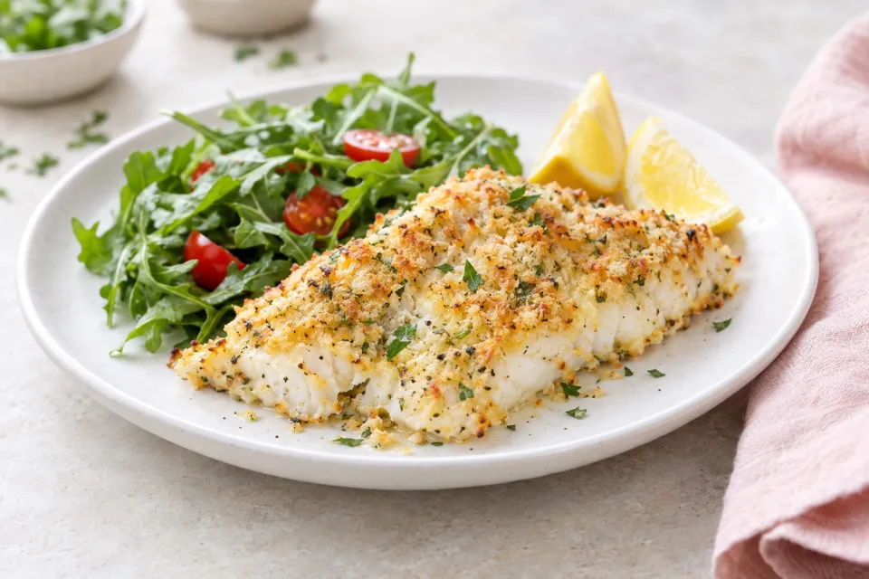 Easy Low-Carb Baked Mayo-Parmesan Fish