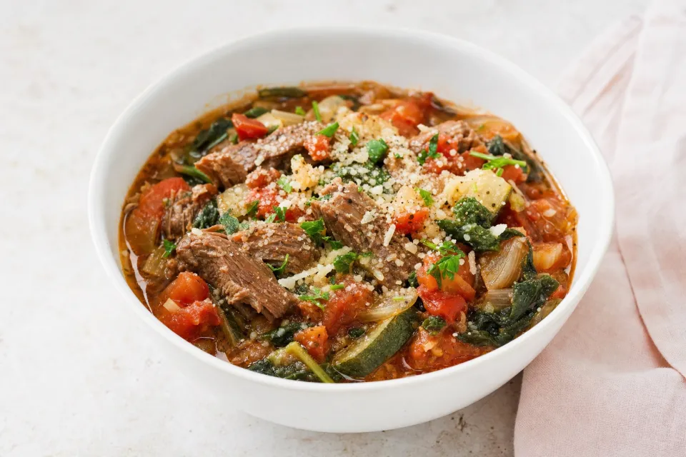 Leftover Roast Beef Low-Carb Italian Stew