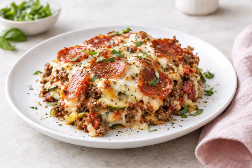 Low-Carb Deconstructed Pizza Casserole