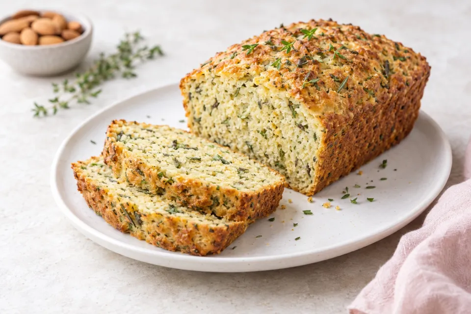 Low-Carb Gluten-Free Almond Flour Savory Bread