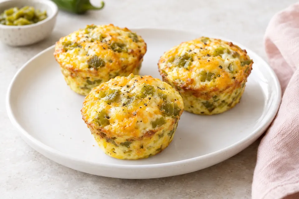 Green Chile and Cheese Egg Muffins