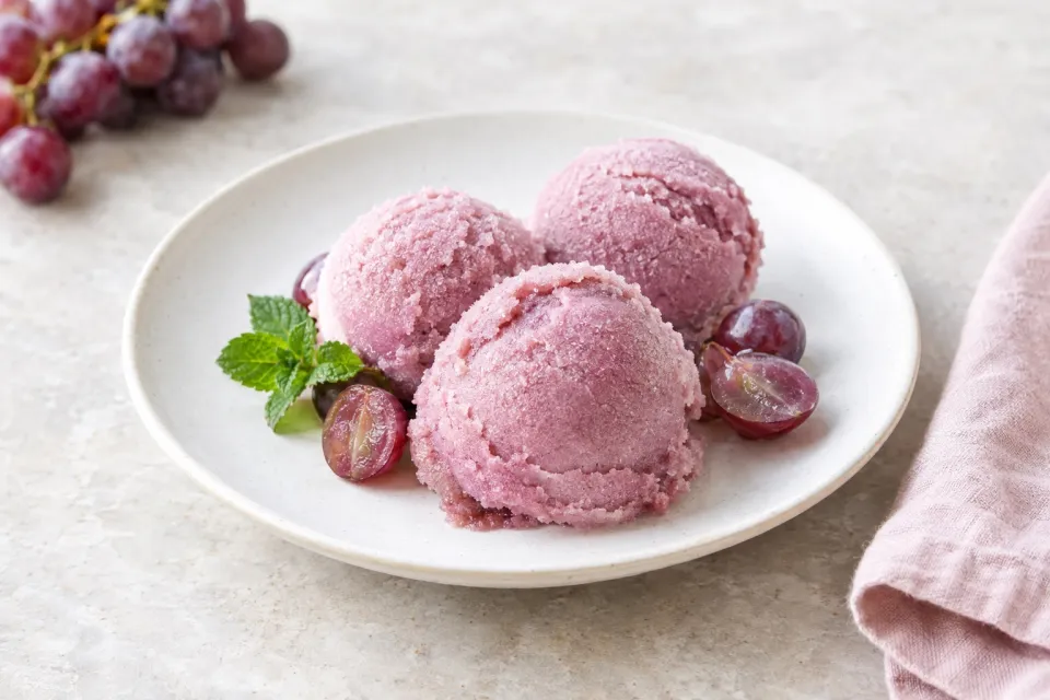 Fresh Grape Sherbet