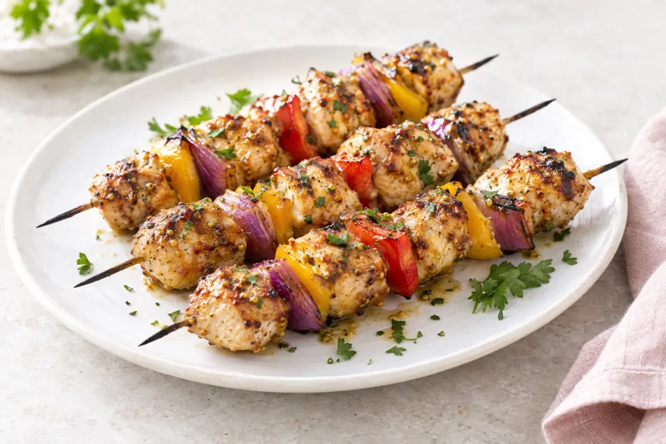 Maple Dijon Chicken Kabobs
