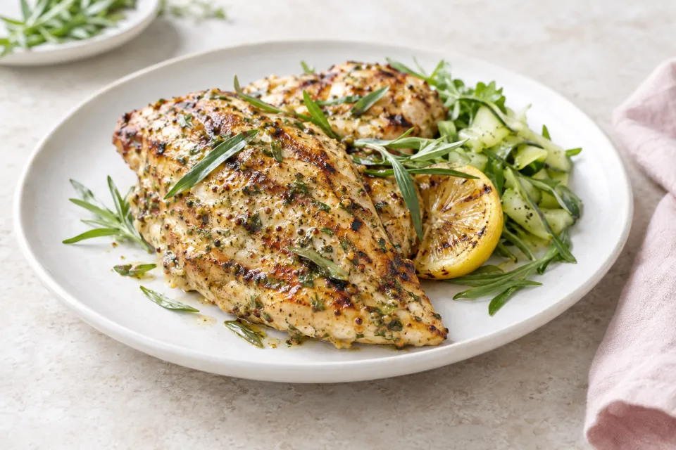 Grilled Chicken with Tarragon-Mustard Marinade