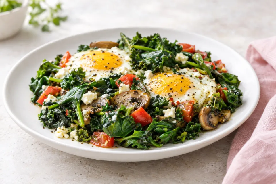 Low-Carb Power Greens Egg Skillet