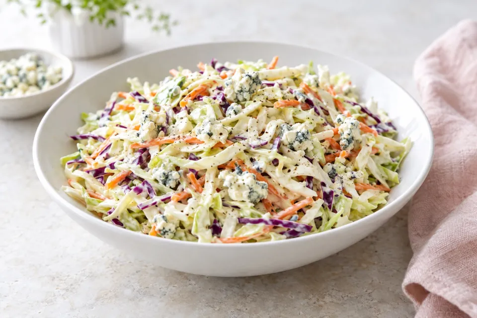 Ridiculously Easy Blue Cheese Coleslaw