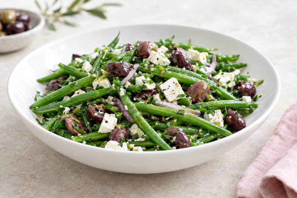 Green Bean Salad with Greek Olives and Feta Cheese
