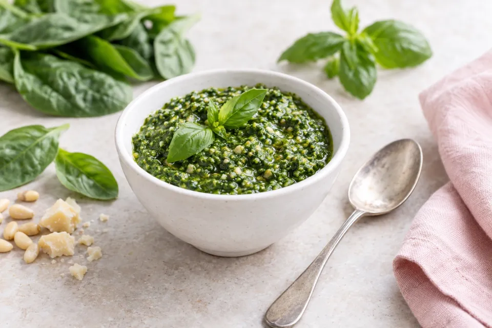 Spinach and Basil Pesto