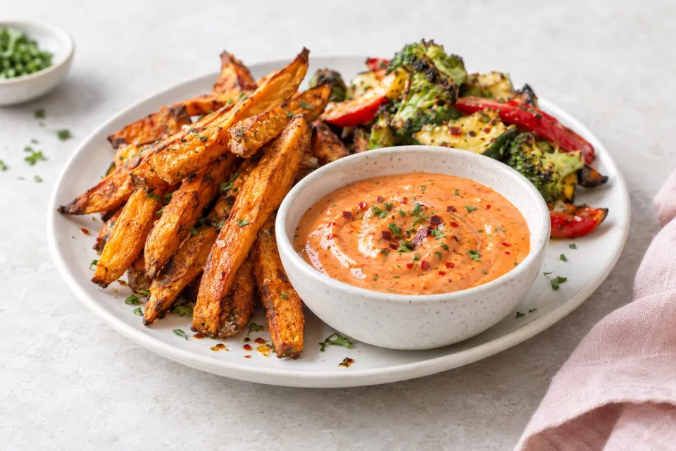 Spicy Dipping Sauce with Sriracha for Sweet Potato Fries or Roasted Vegetables