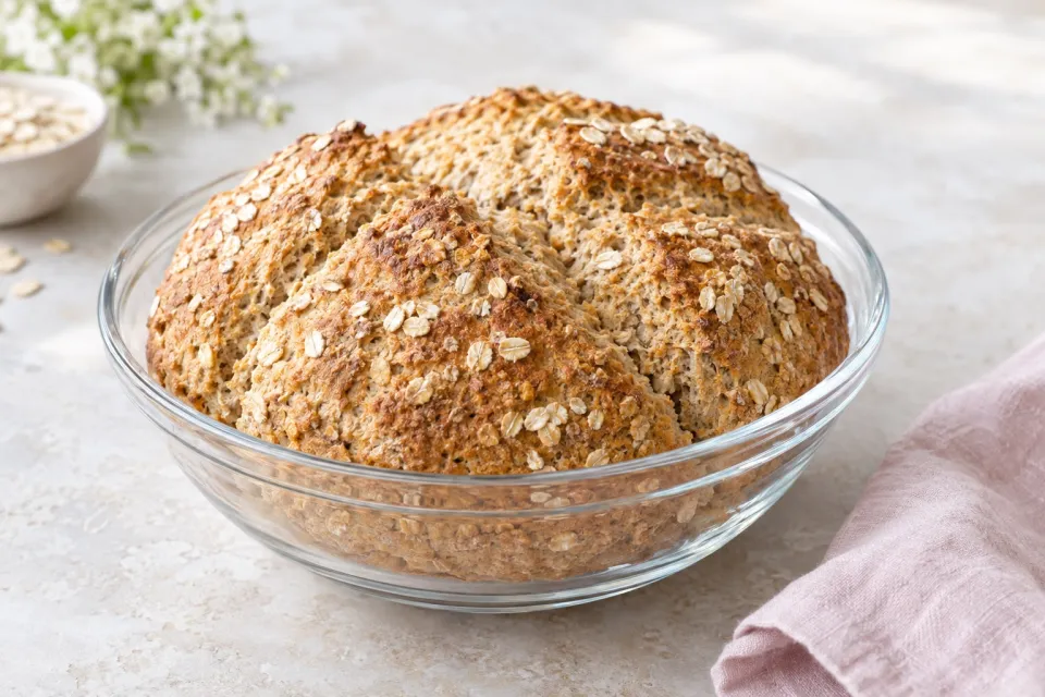 White Whole Wheat and Oatmeal Irish Soda Bread