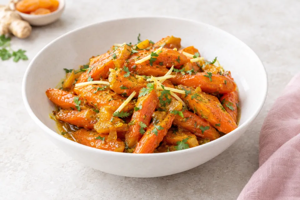 Apricot-Glazed Carrots with Ginger and Curry
