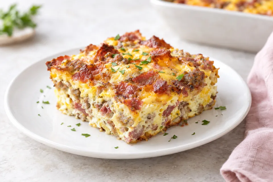 Pork Lover's Keto Breakfast Casserole