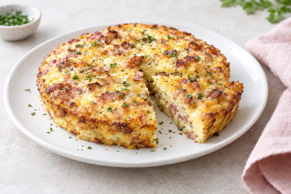 Low-Carb Cheesy Crustless Quiche Lorraine