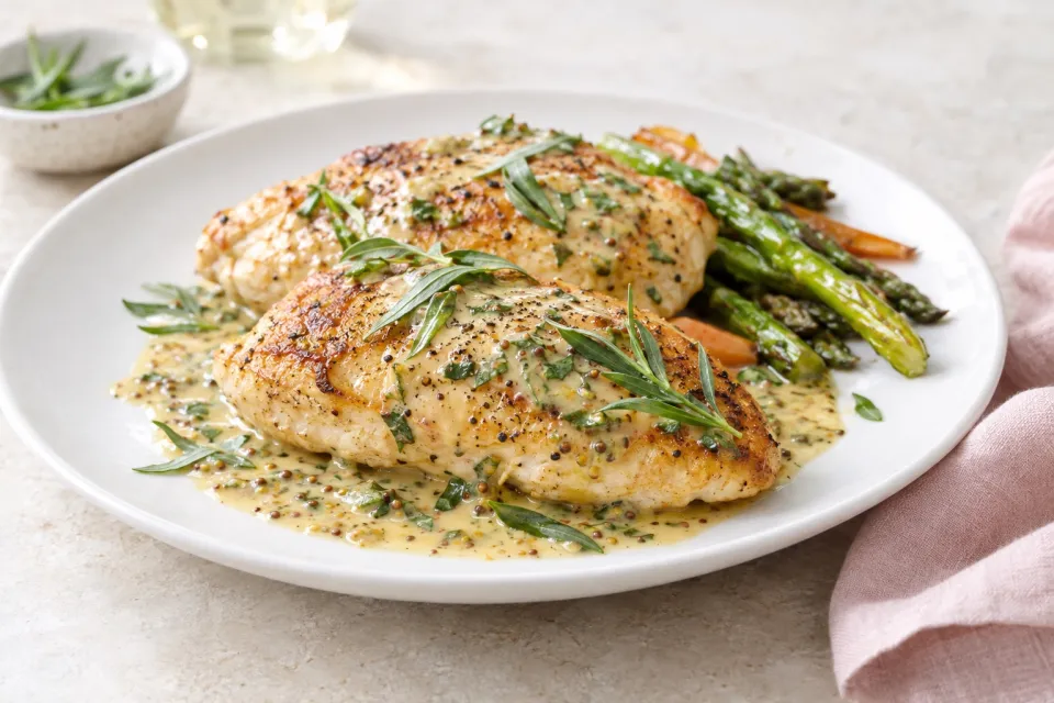 Sauteed Chicken Breasts with Tarragon-Mustard Pan Sauce