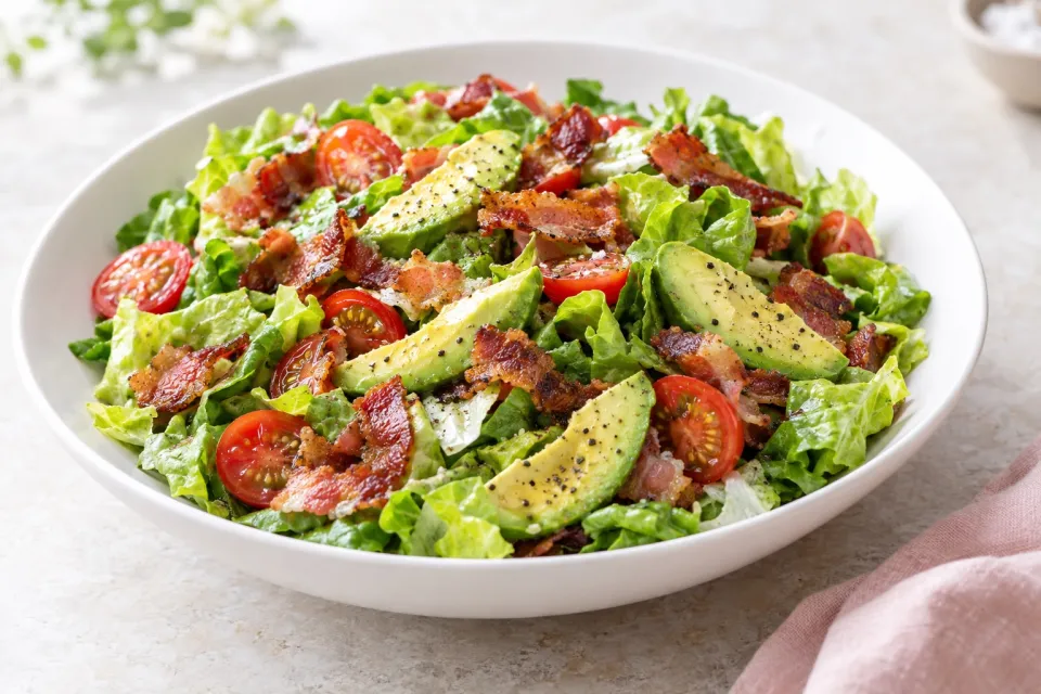 Bacon, Lettuce, Tomato, and Avocado Salad