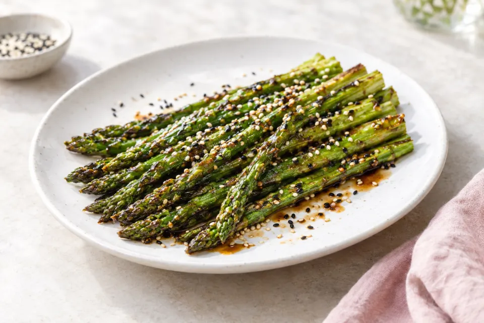 Roasted Asparagus with Soy-Sesame Glaze