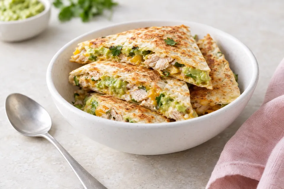 Turkey and Guacamole Quesadillas