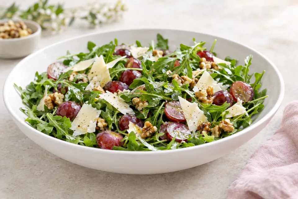 Arugula, Red Grape, and Manchego Holiday Salad
