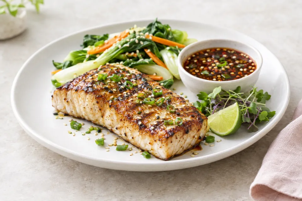Soy-Grilled Mahi Mahi with Korean Dipping Sauce