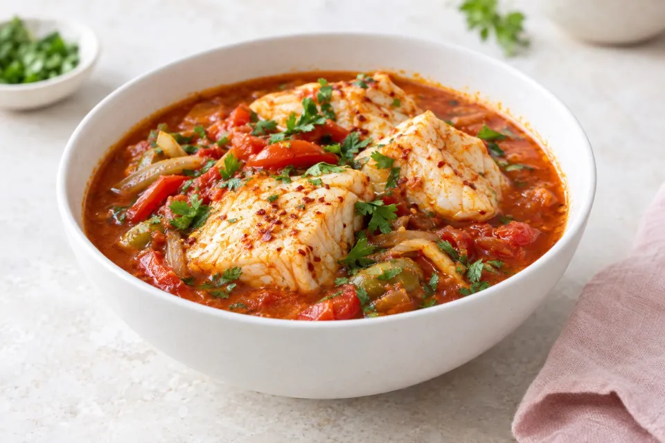 30 Minute Spicy Red Fish Stew