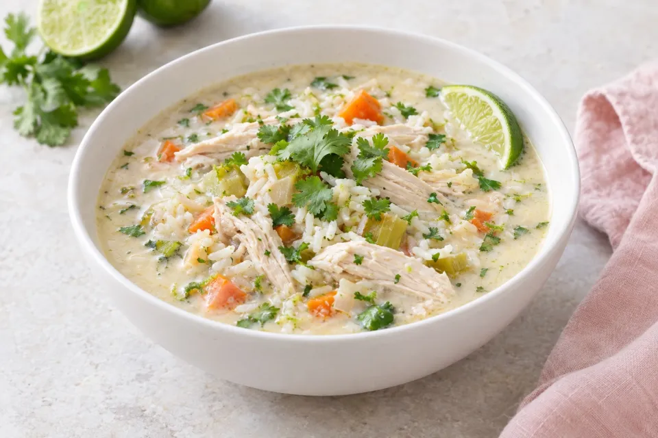 Coconut-Lime Turkey and Rice Soup