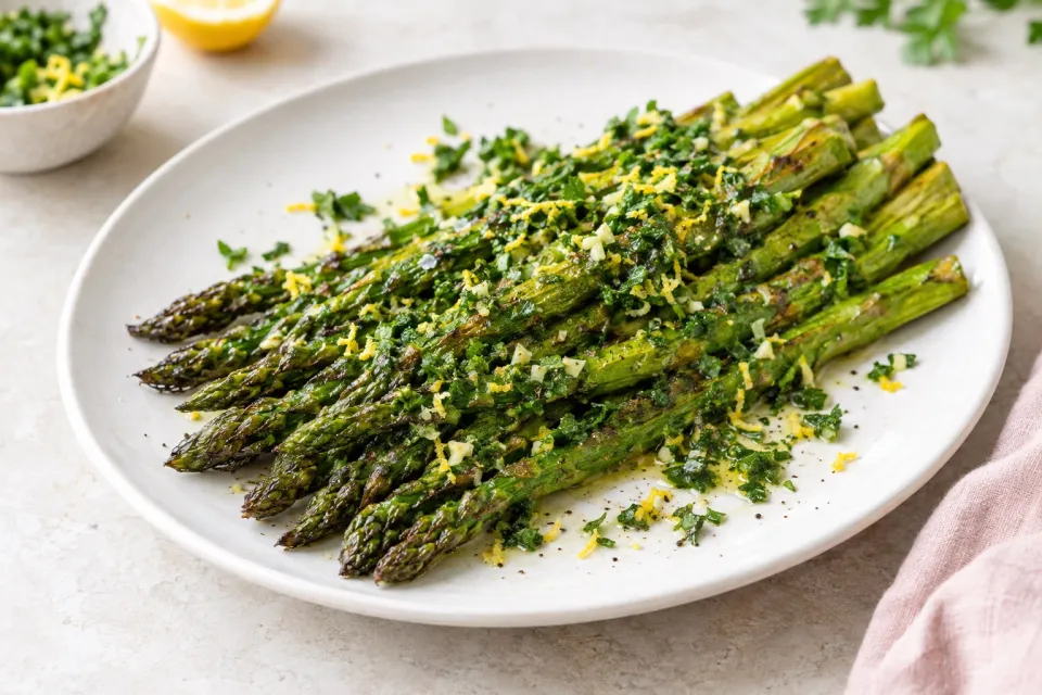 Easy and Amazing Roasted Asparagus with Gremolata
