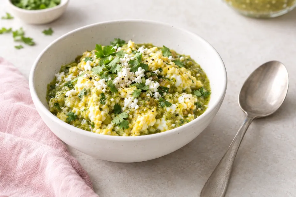 Fifteen Minute Salsa Verde Eggs