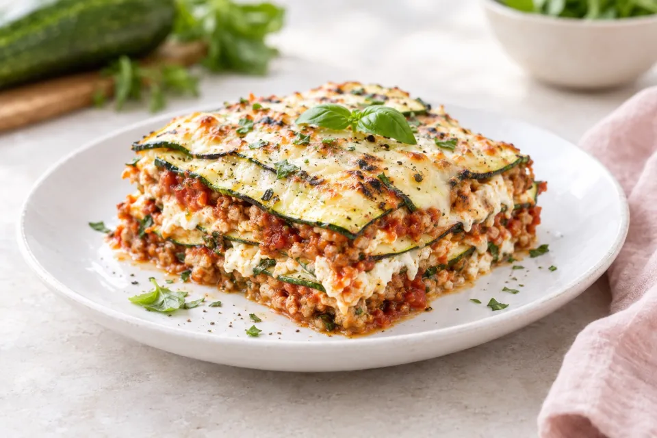 Grilled Zucchini Low-Carb Lasagna