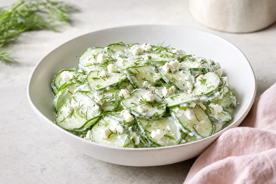 Cucumber and Yogurt Salad with Feta and Dill