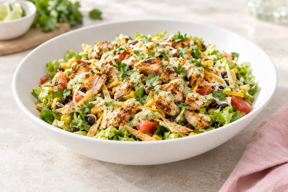 Chopped Chicken Salad with Cafe Rio Flavors