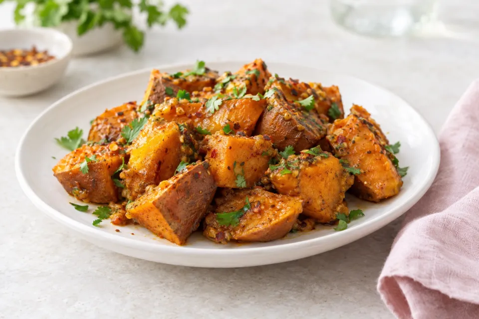 Spicy Crockpot Sweet Potatoes