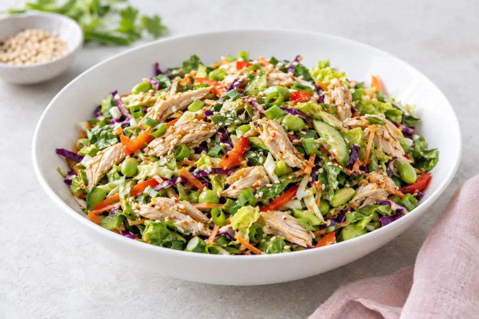 Leftover Chicken Low-Carb Asian Chopped Salad