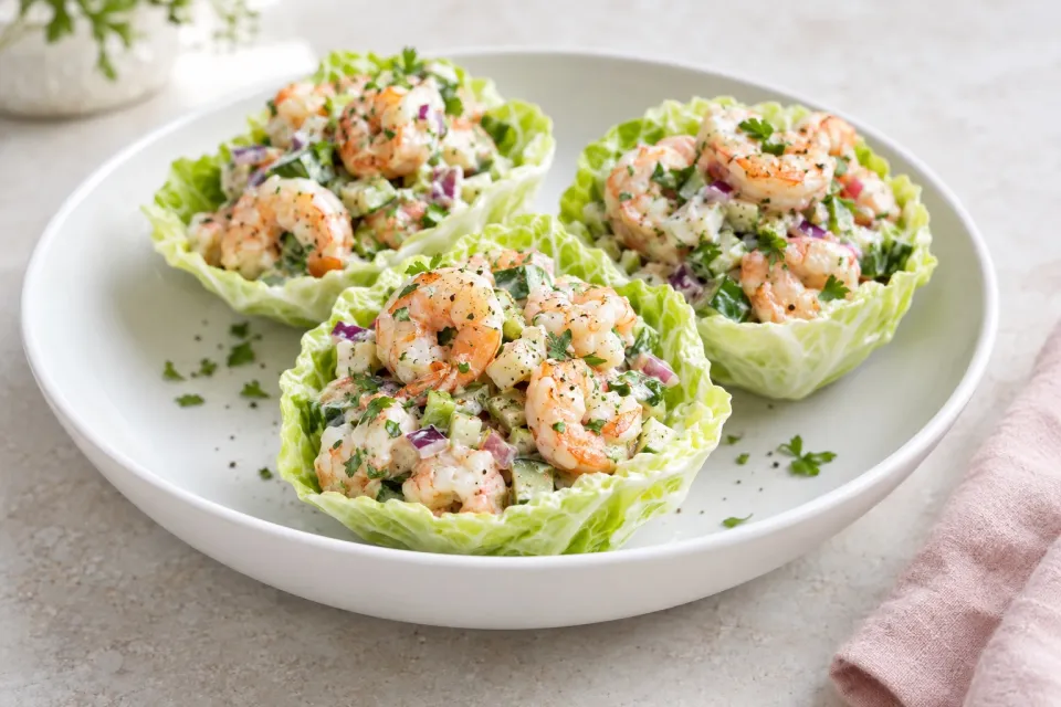 Shrimp Salad Cabbage Cups