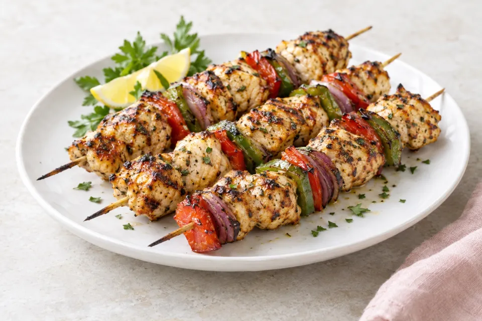 Grilled Chicken Sanpete Kabobs