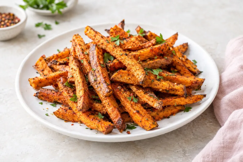 Spicy Baked Sweet Potato Fries