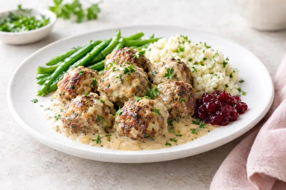 Low-Carb Baked Swedish Meatballs