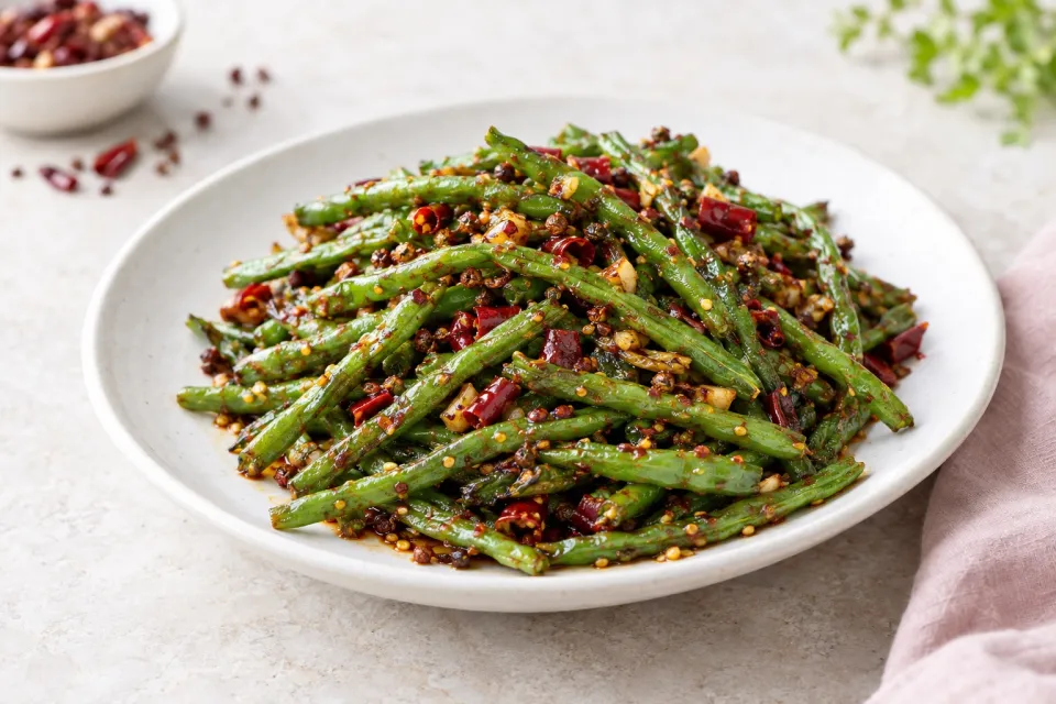 Spicy Sichuan Style Green Beans