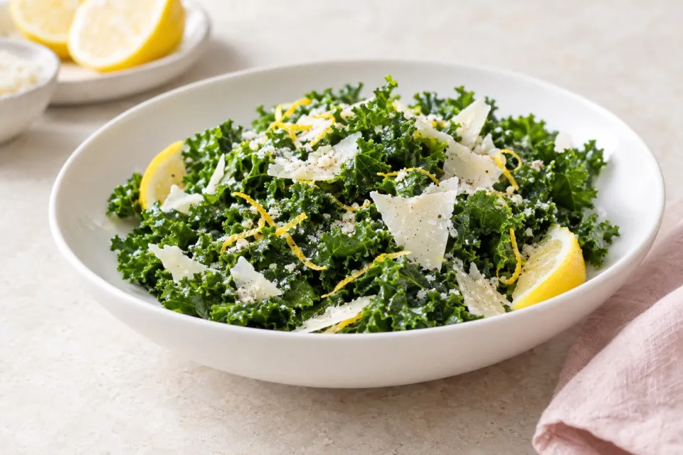 Raw Kale Salad with Pecorino and Lemon