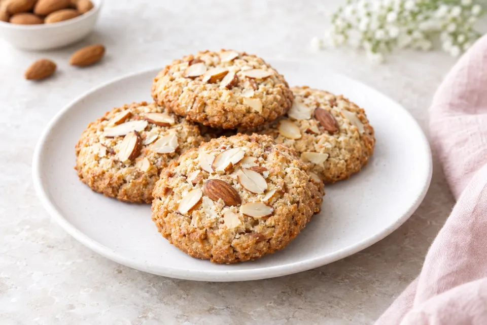 Sugar-Free Gluten-Free Triple Almond Cookies