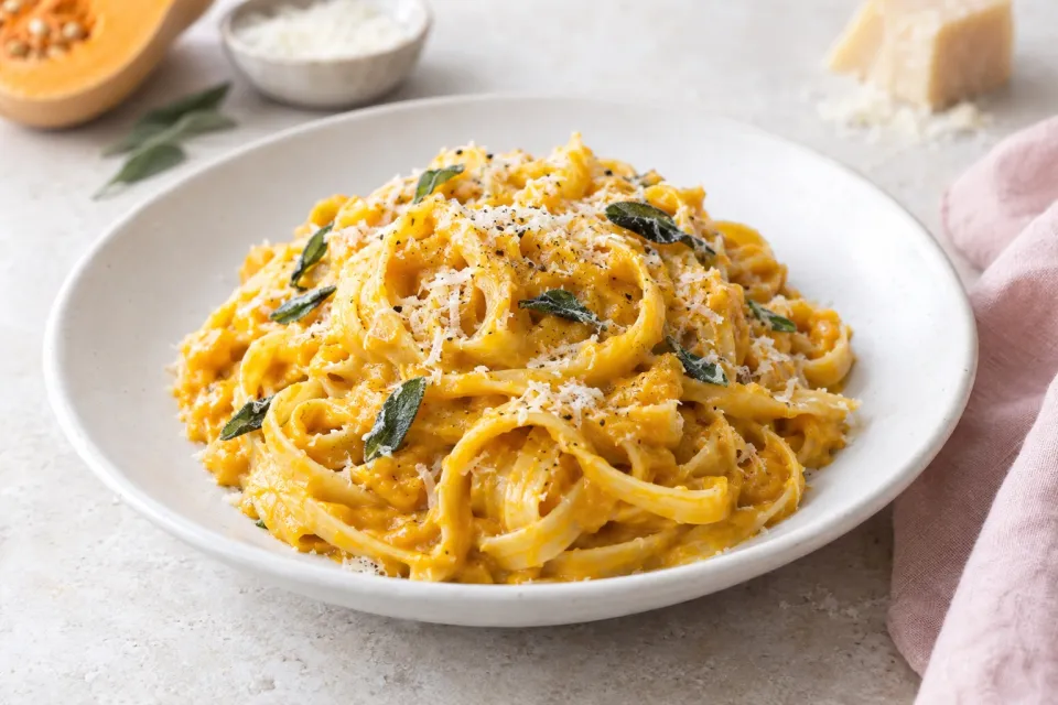 Pasta with Butternut Parmesan Sauce