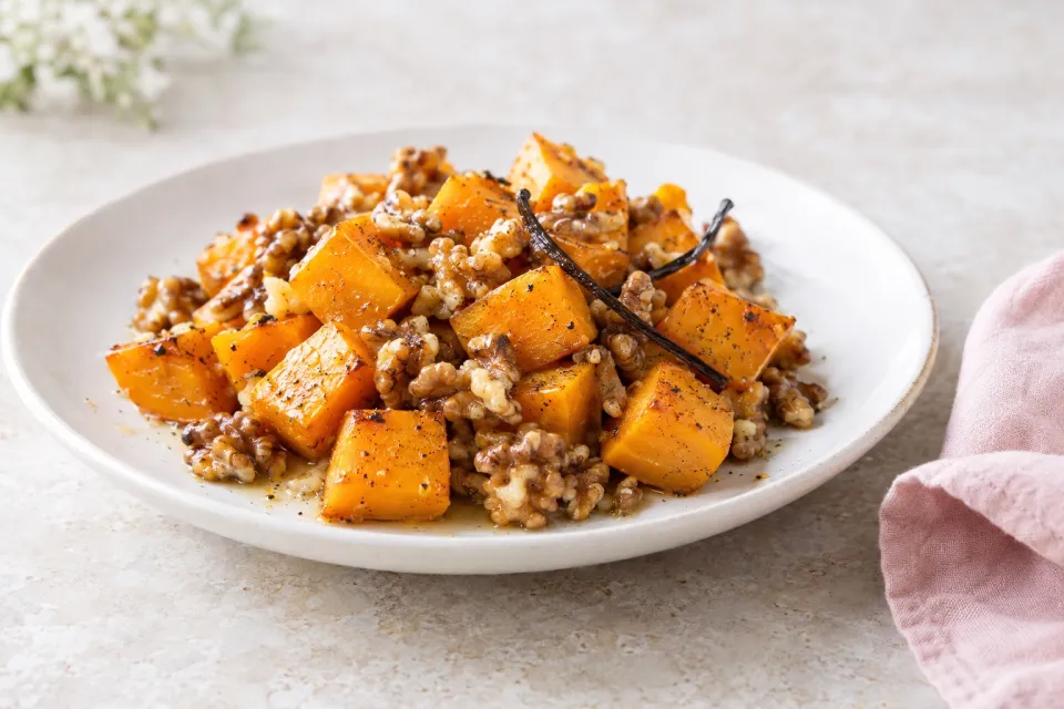 Butternut Squash with Walnuts and Vanilla