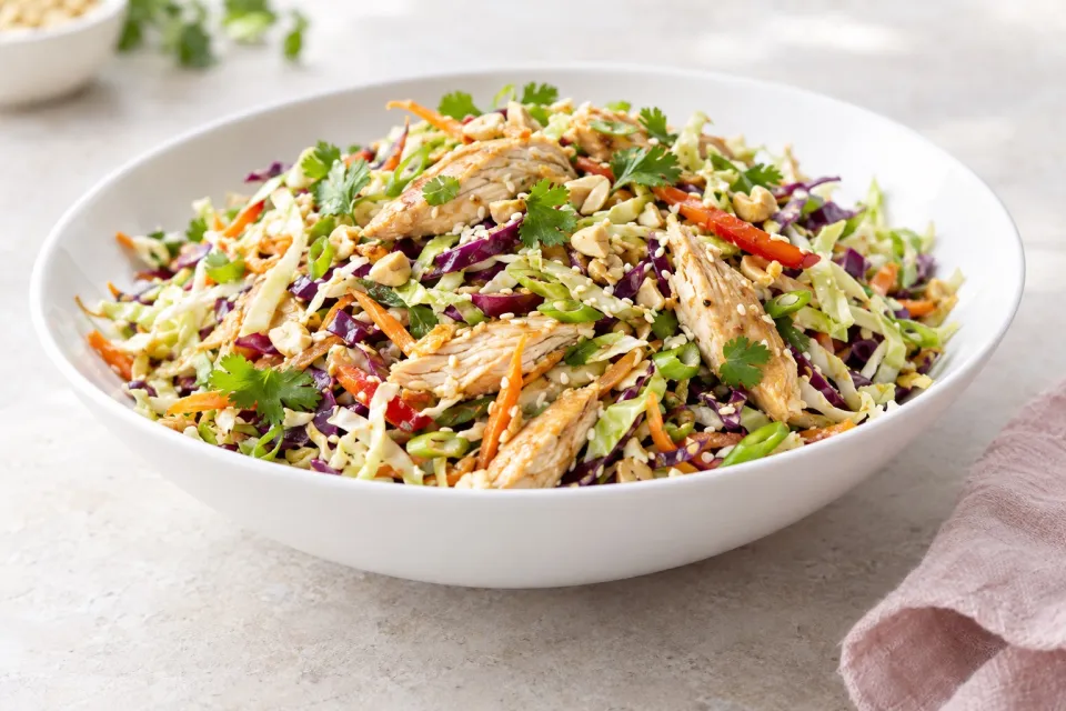 Sandee's Sensational Asian Salad with Chicken and Cabbage
