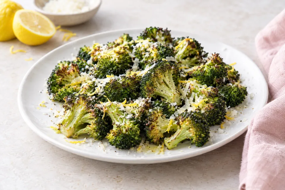 Roasted Broccoli with Lemon and Pecorino-Romano Cheese
